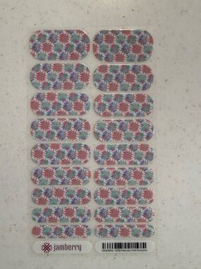 Jamberry Multicolor Zigzag Nail Wraps - Red, Blue, Green, Purple